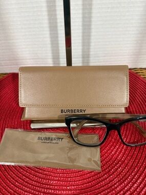Burberry Eyeglasses and Case with Glasscleaner